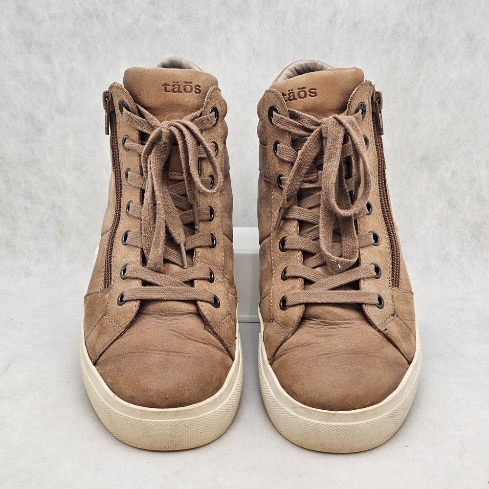 Taos Winner High Top Sneakers Womens 9.5 US Brown Leather Lace Up Casual - Picture 6 of 10